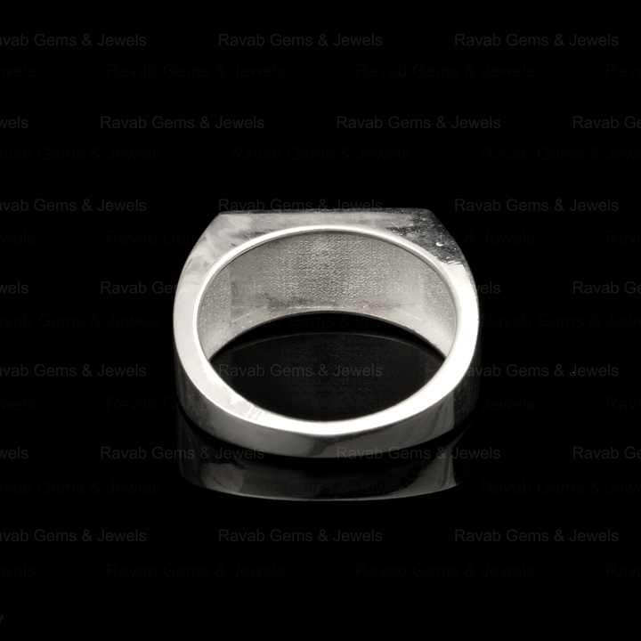 Top Selling Solid 925 Silver 7x14mm Rectangle Semi Mount Blank Bezel Setting Men's Ring Good for Gemstone & Resin Ashes Jewelry