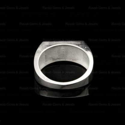 Top Selling Solid 925 Silver 7x14mm Rectangle Semi Mount Blank Bezel Setting Men's Ring Good for Gemstone & Resin Ashes Jewelry
