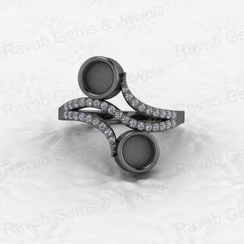 Solid 925 Sterling Silver 5M Circle Semi Mount Wedding Ring Good Ashes Resin Work Breastmilk Jewelry with Breastmilk Jewelry