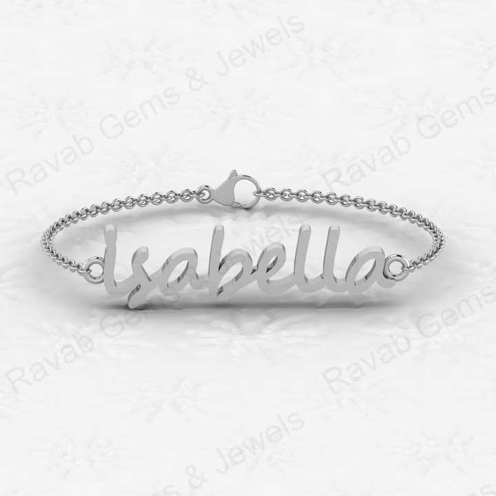 Top Selling Latest Design Handmade 925 Sterling Silver Custom Name Chain Minimalist Bracelet Personalized Fine Jewelry for Her