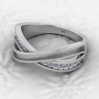 High Quality 925 Sterling Silver Cross Band Semi Mounting Bezel Ring Setting With CZ Resin Ashes Work Customizable Size Jewelry