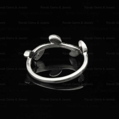 Hot Selling Keepsake Breastmilk DIY Jewelry 925 Silver 2x4mm Marquise Leaf Branch Design Semi Mount Blank Bezel Setting Ring