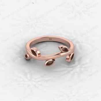Genuine 925 Silver Marquise Leaf Design Semi Mount Ring 2x4mm Blank Setting for DIY Jewelry with Resin Ashes Work Good Keepsake