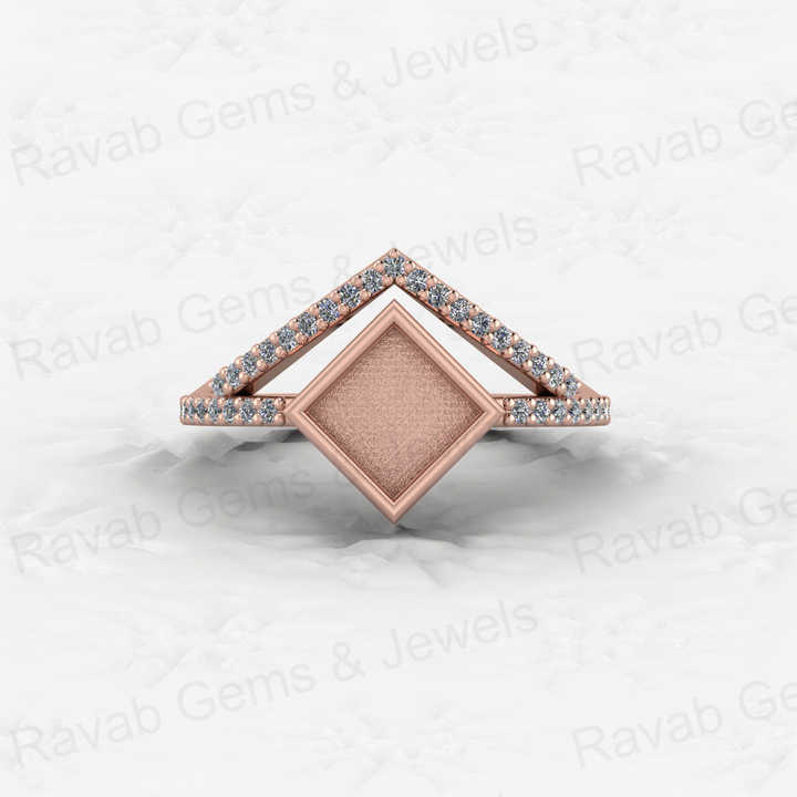 High Quality 925 Solid Silver 6mm Square Shape Close Back Bezel Ring CZ Setting with Breastmilk DIY Jewelry Findings Components