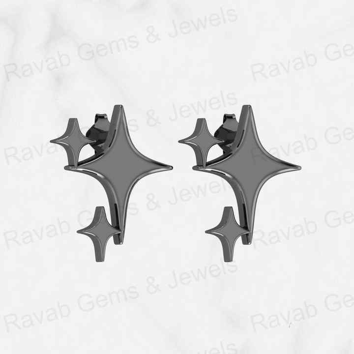 Top Quality New Design Genuine 925 Sterling Silver Starburst Threader North Star Stud Earrings for Women Minimalist Fine Jewelry
