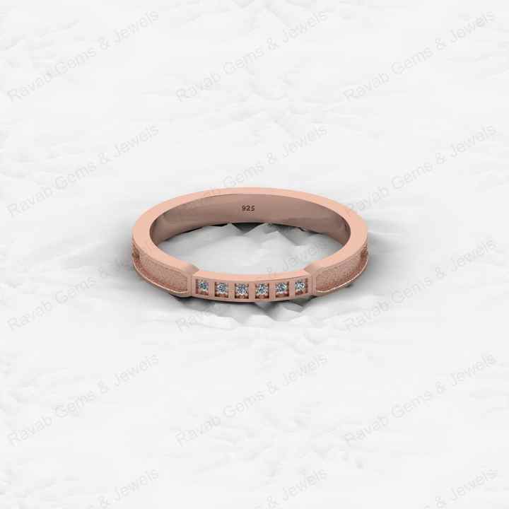 Genuine 925 Sterling Silver Round Semi Mounts 2mm Half Eternity Ring Good for Resin Breastmilk Ashes Jewelry Findings Components