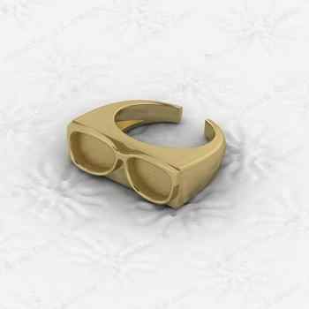 Superb Solid 925 Sterling Silver Goggles Design Semi Mount Blank Setting Ring Good for Ashes & Resin Work Breastmilk Jewelry