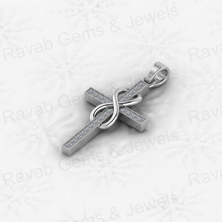 High Quality 925 Sterling Silver Holy Cross Pendant for Women Christian Religious Bowknot Design Rhodium Memorial Fine Jewelry