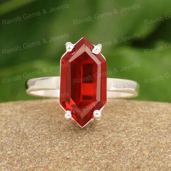 Sparkling Designer Pink Tourmaline Hydro Gemstone Hexogen Faceted Solid 925 Sterling Silver Prong Setting Handmade Women Ring