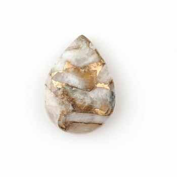 Top Selling Best Quality Natural 16x22mm Smooth Pear Shape White Calcite Copper Jewelry Making Briolette Loose Gemstone