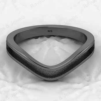 Genuine 925 Sterling Silver Chevron Semi Mount Ring Good Resin Ashes Work Keepsake Cremation Jewelry With Blank Setting