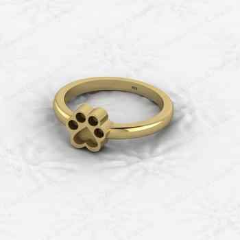 High Quality 925 Silver Baby Dog Foot Semi Mount Blank Setting Ring Jewelry Findings & Components Pet Lover Ashes Resin Gemstone