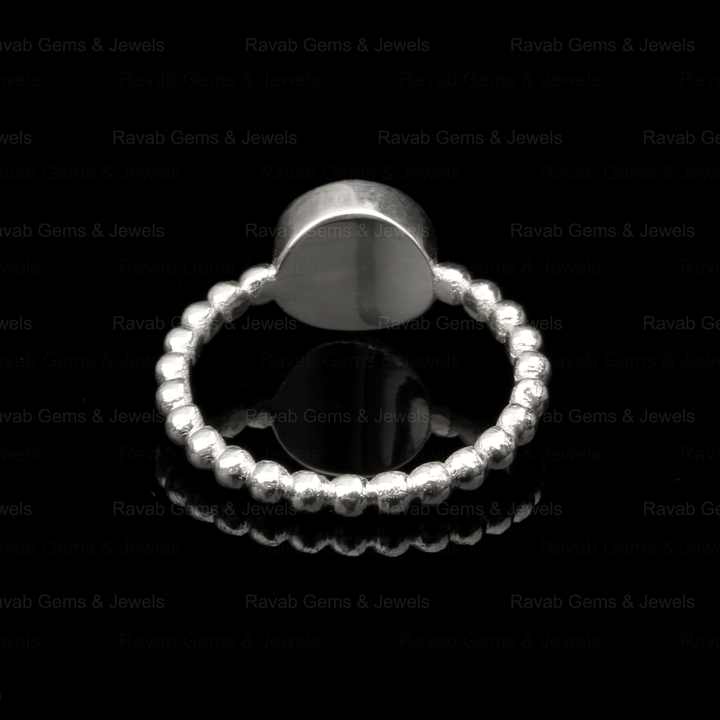 Superb 925 Silver 8mm Round Granulation Eternity Band Semi Mount Blank Bezel Setting Ring for Keepsake Breastmilk DIY Jewelry