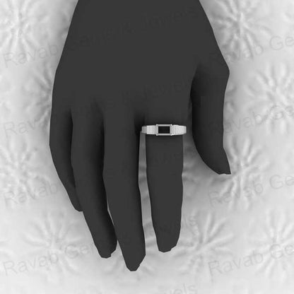 925 Solid Sterling Silver 7X5mm Octagon Semi Mount Blank Setting Signet Ring for Breastmilk & Keepsake Resin Ceramic Jewelry