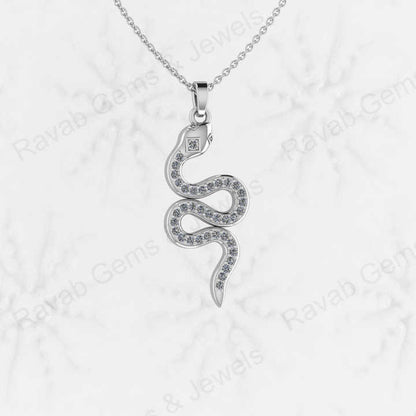 Best Selling 925 Sterling Silver Snake Animal Lover CZ 15x32mm Zircon Keepsake Fine Fashion Jewelry Pendants & Charms