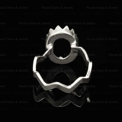 Best Selling Sterling Solid Silver 8x10mm Oval Shape Thunder Band Semi Mount Blank Bezel Set Ring Good for Gemstone and Resin