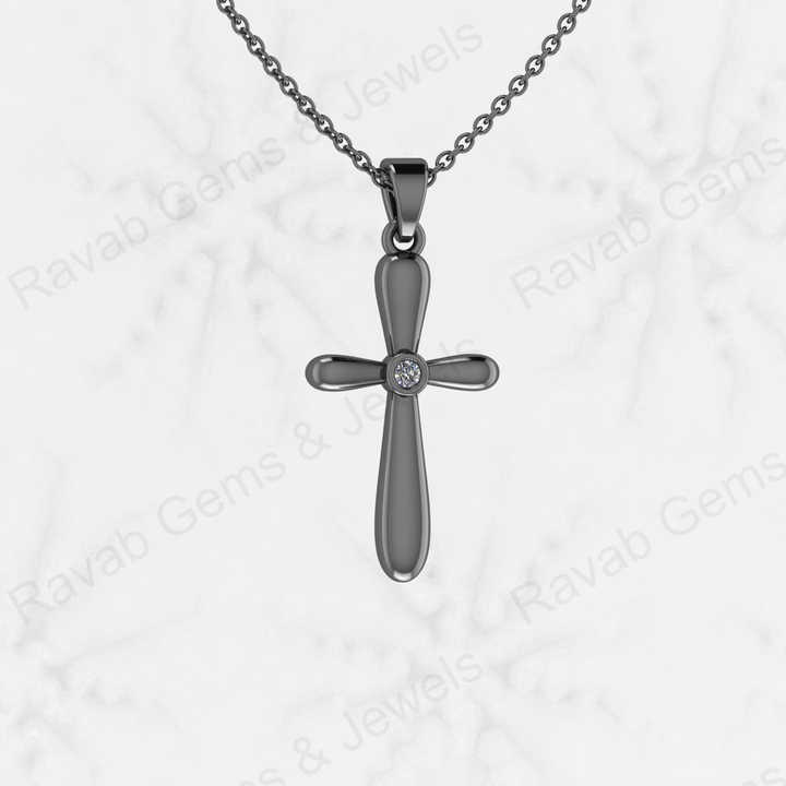 Best Selling Solid 925 Sterling Silver Symbol of Faith Cries Cross Pendant CZ Brilliant Cut Necklace for Women Christmas Gift