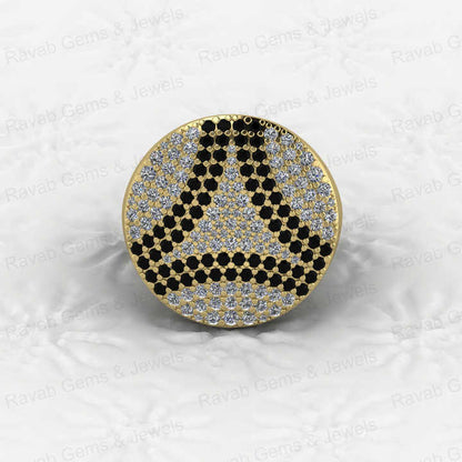 High Quality 925 Sterling Silver Micro Pave Round Cut Original Moissanite Hip Hop Rapper Style Men's Ring Personalized Jewelry