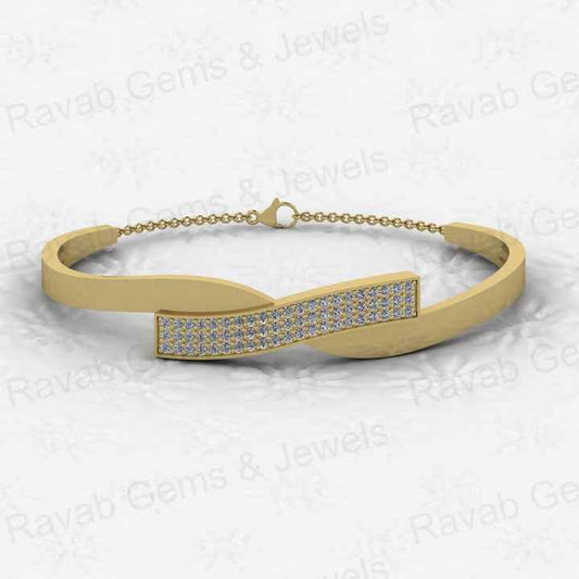 Best Selling Solid 925 Sterling Silver With CZ Diamond 18K Gold Plated 47x27mm Chain Bracelet Attractive Designer Men's Jewelry