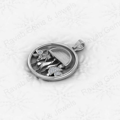 25mm Circle Octopus Starfish With CZ Blank Bezel Charm Pendant Mounting Setting High Quality 925 Silver Breastmilk Ashes Jewelry