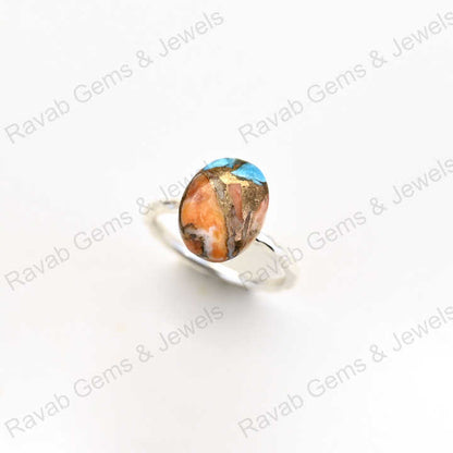 New Arrival Solid 925 Sterling Silver Oyster Turquoise Bezel Setting Ring for Women Handmade Fine Jewelry for Weddings Parties