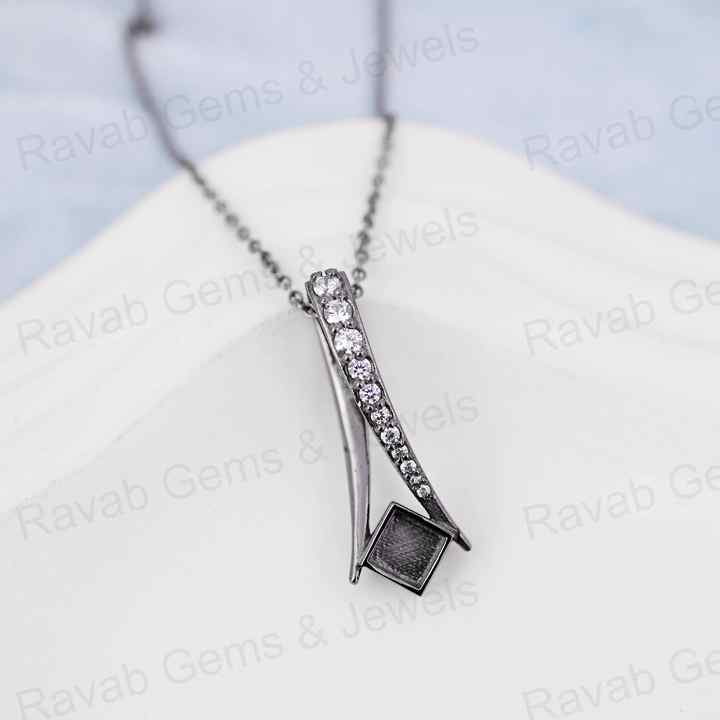 High Quality 925 Silver 5mm Milgrain Square Locket Charm Pendant Blank Setting for Ashes Resin Work Jewelry Findings Components