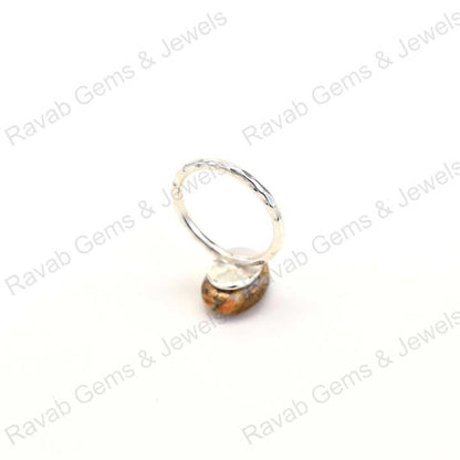 New Arrival Solid 925 Sterling Silver Oyster Turquoise Bezel Setting Ring for Women Handmade Fine Jewelry for Weddings Parties
