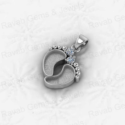 Best Selling 18mm Born Baby Foot Semi Mounting Blank Bezel Setting Charm Pendant for Breastmilk Keepsake DIY Jewelry Findings
