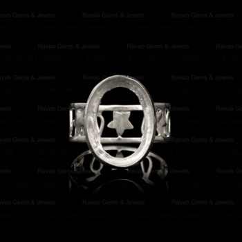 Best Selling 925 Solid Silver Semi Mount Blank Bezel Setting Ring 8x10mm Oval Pre-Notched Excellent Jewelry Findings Components