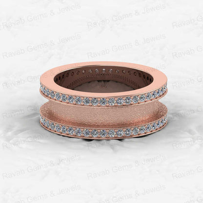 High Quality 925 Solid Silver 4mm Blank Bezel Tunnel Channel CZ Stone Setting Ring DIY Breast Milk Resin Ashes Keepsake Jewelry