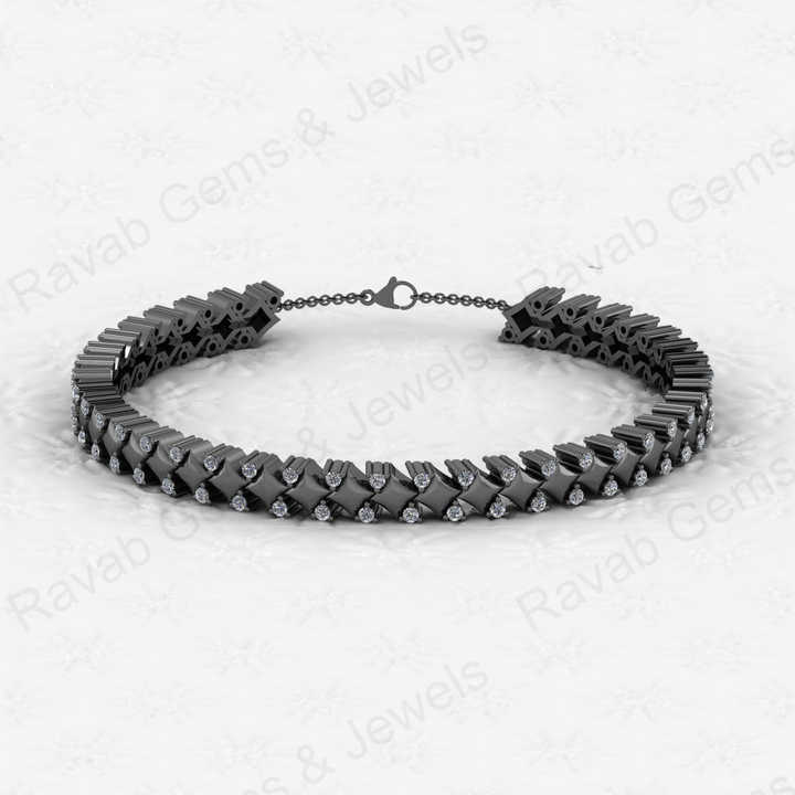 Best Quality Solid 925 Sterling Silver 18K Gold Plated Square Beaded Link Chain CZ Prong Setting Tennis Bracelet for Women