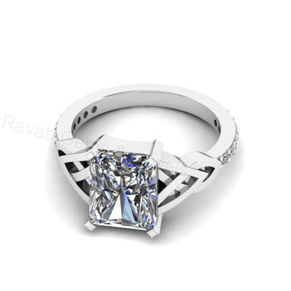 Best Selling 925 Sterling Silver Gold Plated Octagon Shape 8x10mm Cubic Zirconia Accents Gemstone Women Jewelry Eternity Customized Ring