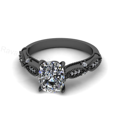 Best Selling 925 Silver 14k Gold Plated 7x9mm Cushion Shape Cubic Zirconia Prong Set Designer Customized Ring Fine Jewelry Gift For Her