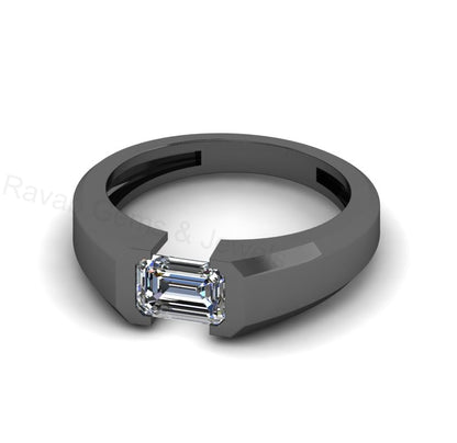 Best Selling 925 Sterling Silver Gold Plated Octagon Shape 6x8mm Cubic Zirconia Accents Gemstone Women Customized Band Ring Fine Jewelry