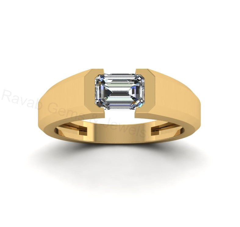 Best Selling 925 Sterling Silver Gold Plated Octagon Shape 6x8mm Cubic Zirconia Accents Gemstone Women Customized Band Ring Fine Jewelry