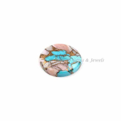 Pink Opal Copper Turquoise Round Shape 5mm to 20mm Cabochon Loose Gemstone, Smooth Calibrated, Semi Precious Stone, For Making Jewelry 1 Pc