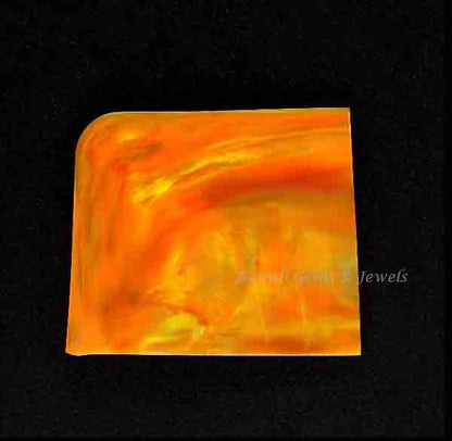 Aurora Opal, Fire Opal / Orange Fire Opal Flat Coin Shape Calibrated, Loose Gemstone, Semi Precious Stone, Dazzling Stone, For Jewelry 2 Pcs