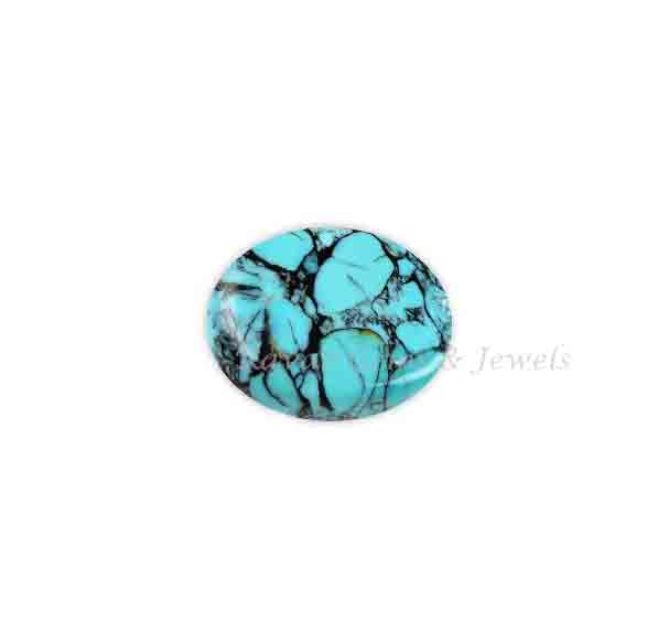 Kingman Spiderweb Black Matrix Turquoise Round 5mm to 20mm Cabochon Loose Gemstone, Smooth Calibrated, Semi Precious Stone, For Jewelry 1 Pc