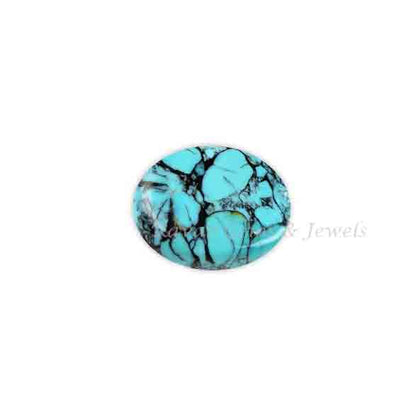 Kingman Spiderweb Black Matrix Turquoise Round 5mm to 20mm Cabochon Loose Gemstone, Smooth Calibrated, Semi Precious Stone, For Jewelry 1 Pc