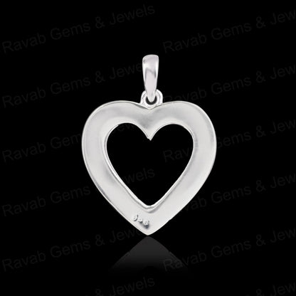 New Arrival 925 Sterling Silver 30x30mm Heart Charm Semi Mount Blank Pendant Good Resin Work Memorial Jewelry Findings Component