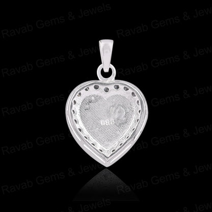 High Quality 925 Silver 10mm Heart With Surrounded CZ Semi Mounting Blank Base Charm Pendant Setting Breastmilk Keepsake Jewelry