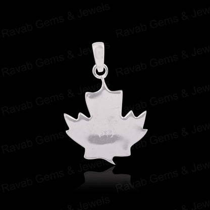 Genuine 925 Silver Handmade Nature Lover Maple Leaf Pendant Resin Ashes Keepsake Jewelry Beautiful Design for Mother's Day Gift