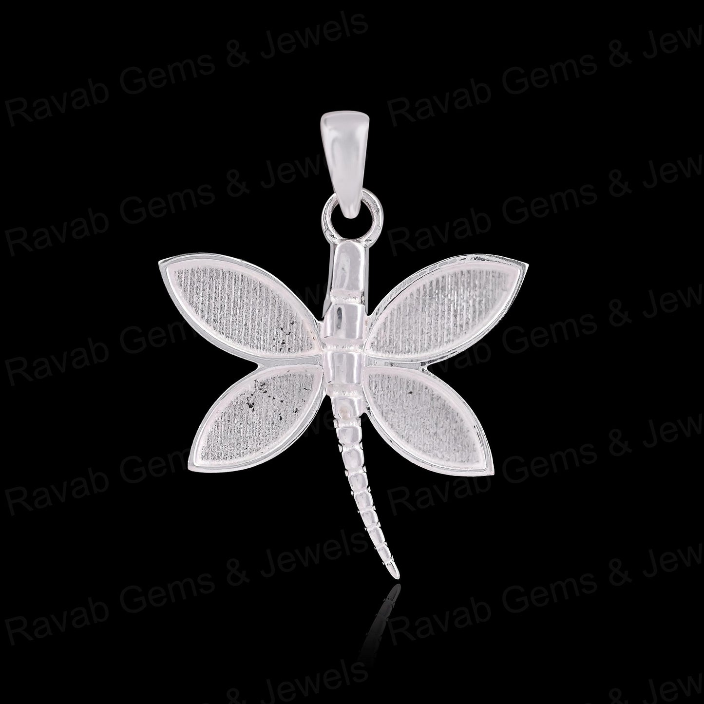 21mm Dragonfly Blank Frame Pendant Bezel Setting High Quality 925 Silver for DIY Breast Milk Ashes Jewelry Finding Component
