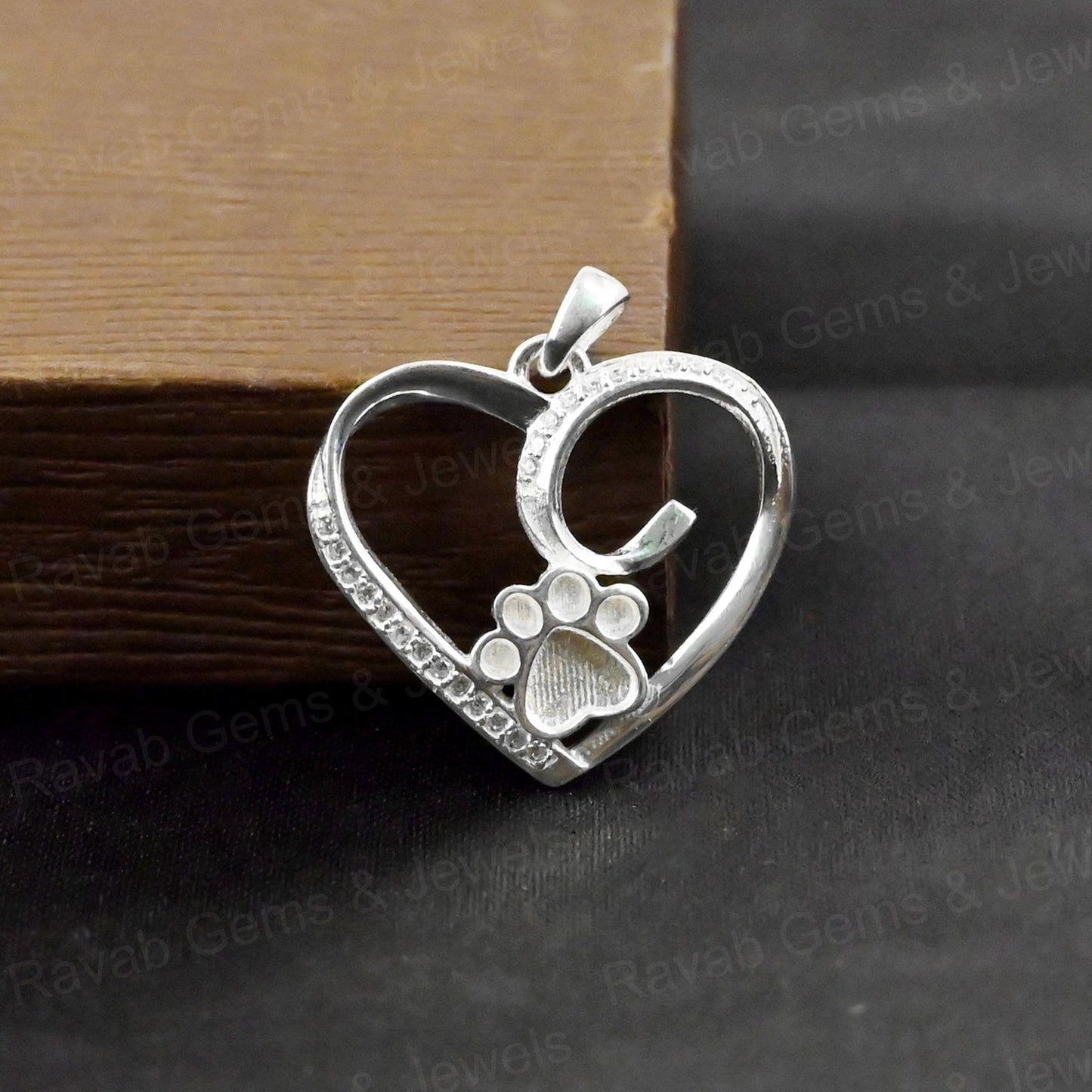 Best Quality 925 Silver 20mm Half Round With Zircon Charm Blank Bezel Mount Pendant Setting Breastmilk DIY Keepsake Jewelry