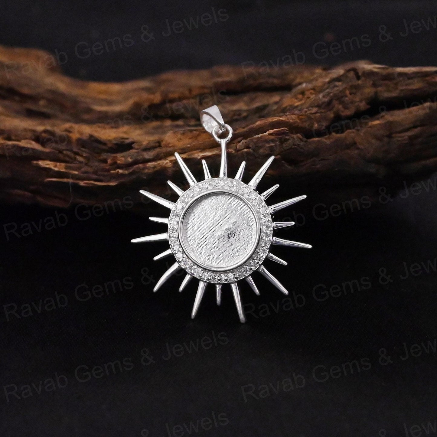 High Quality 925 Silver 25mm Circle Charm Pendant Infinity Setting Resin Ashes Keepsake Breast Milk Jewelry Findings Components