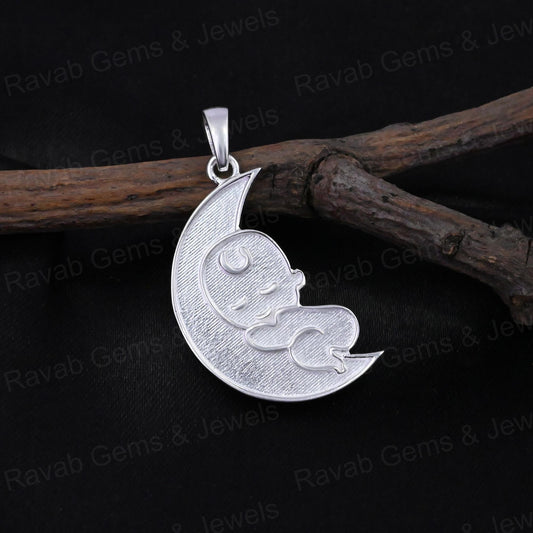 Top Quality 925 Silver 37x19mm Crescent Moon Blank Crescent Moon Blank Charm Pendant Setting Breastmilk Keepsake Jewelry Making