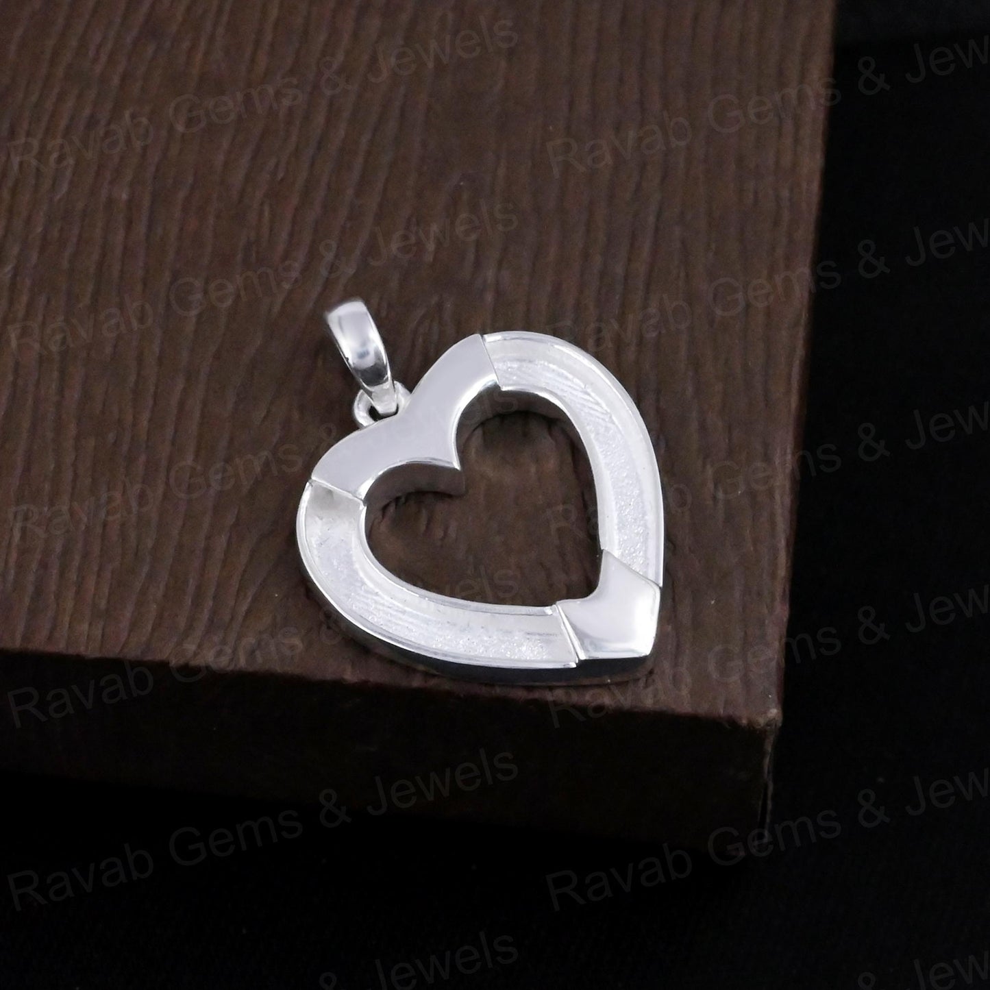 New Arrival 925 Sterling Silver 30x30mm Heart Charm Semi Mount Blank Pendant Good Resin Work Memorial Jewelry Findings Component