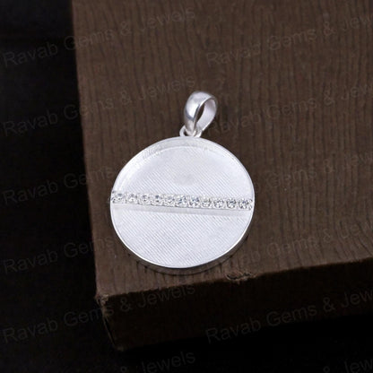 Top Quality 925 Silver Heart With Zircon 10mm Round Blank Semi Mount Memorial Locket Pendant Setting For Resin & Ashes Jewelry