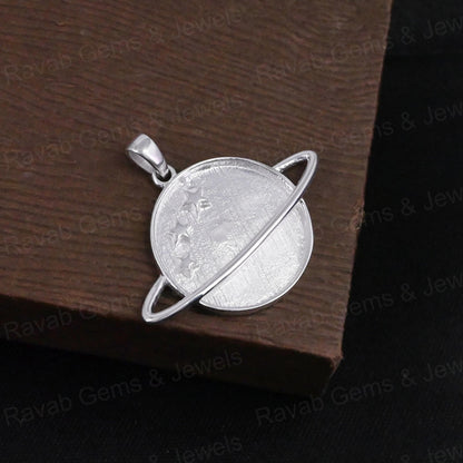 High Quality Solid 925 Silver 20mm Round Saturn Planet Star Blank Collet Pendant Setting Ashes Resin Keepsake Breastmilk Jewelry