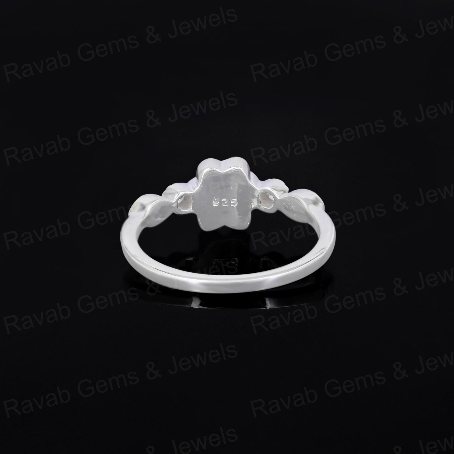 High Quality 925 Silver 8mm Dog Paw Half Eternity Marquise With CZ Empty Blank Setting Ring Breastmilk DIY Memorial Pet Jewelry